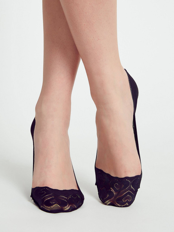 Stopki koronkowe czarne