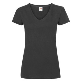 Czarna koszulka damska v-neck Valueweight Fruit of the Loom