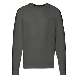 Grafitowa bluza męska Lightweight Raglan Sweat Fruit of the Loom
