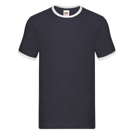 Granatowa koszulka męska Ringer Fruit of the Loom