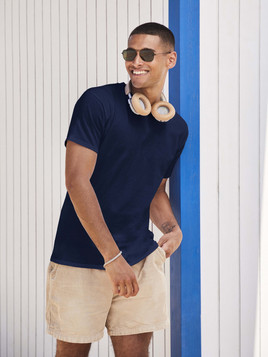 Granatowa koszulka męska Heavy Fruit of the Loom