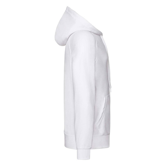 Biała bluza męska z kapturem Lightweight Zip Thru Hooded Sweat Fruit of the Loom