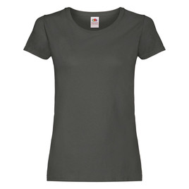 Grafitowa koszulka damska Lady fit Oryginal Fruit of the Loom