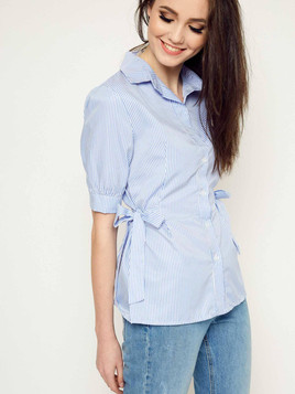 Koszula w paseczki niebieska