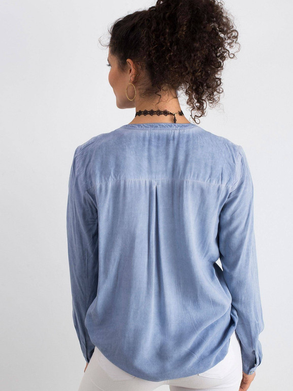 Koszula dekatyzowana niebieska