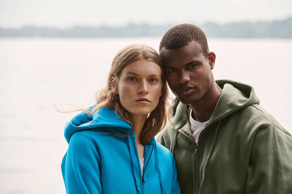 Oliwkowa bluza męska z kapturem Premium Fruit of the Loom