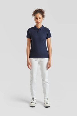 Granatowa koszulka damska Polo Fruit of the Loom 