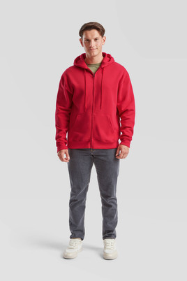 Czerwona bluza męska z kapturem Premium Fruit of the Loom