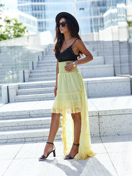 Żółta sukienko-spódnica By o la la