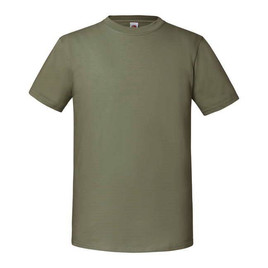 Oliwkowa koszulka męska Iconic 195 Ringspun Premium Fruit of the Loom