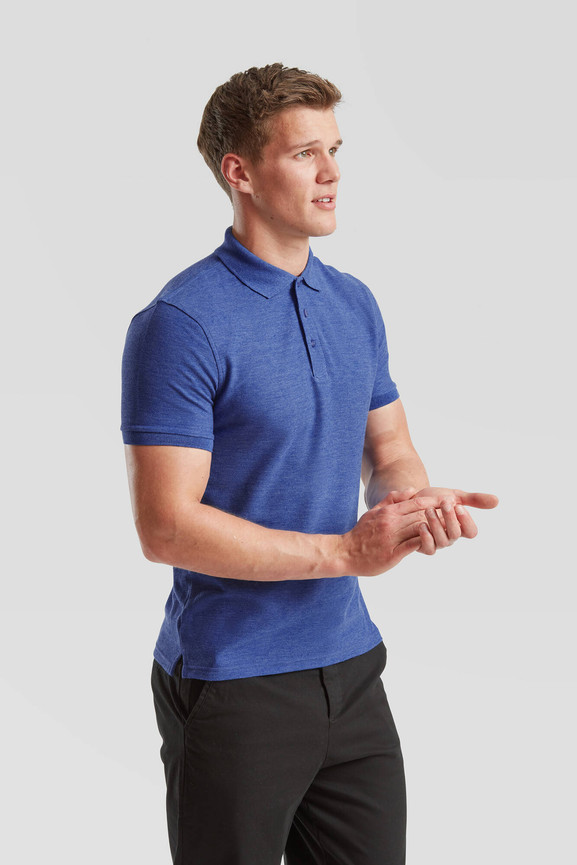 Niebieska koszulka męska Iconic Polo Friut of the Loom