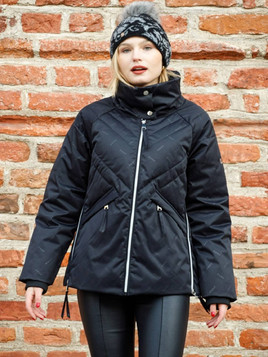 Czarna kurtka puchowa z wysoką stójką Dankoff.dk