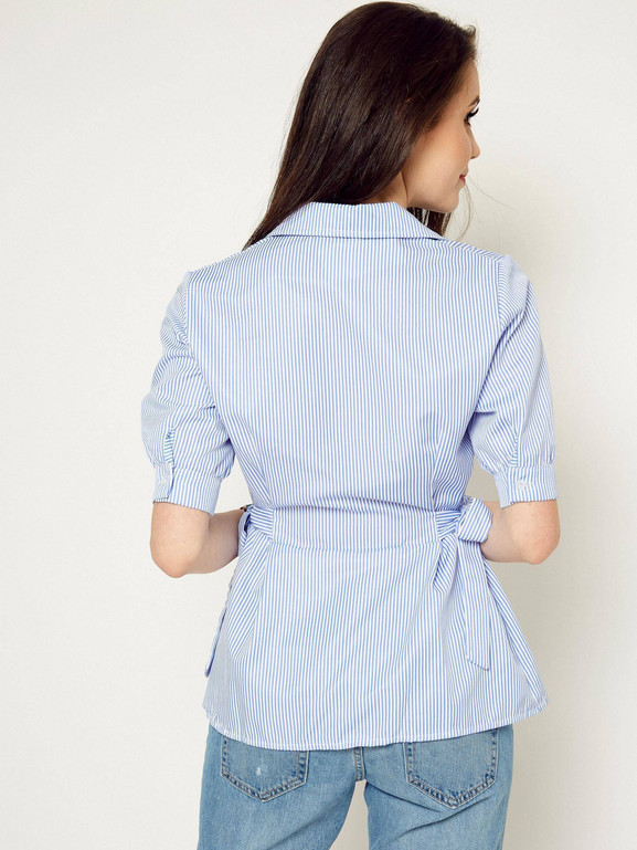 Koszula w paseczki niebieska