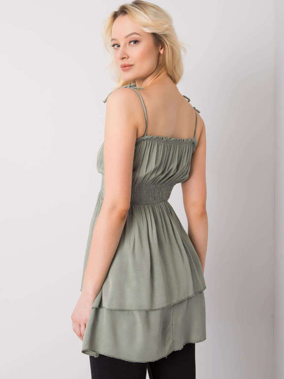 Khaki Bluzka na cienkich ramiączkach Yups