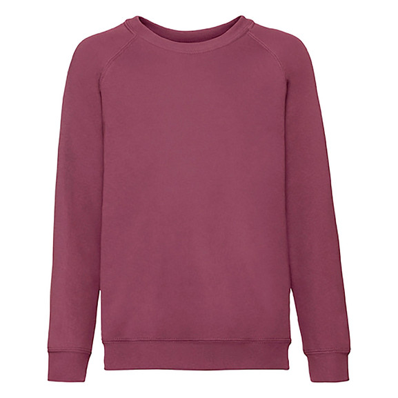 Burgundowa bluza dziecięca Raglan Sweat Fruit of the Loom