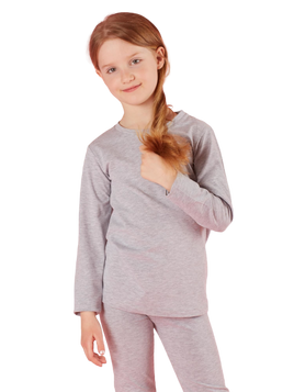 Bluzka dziewczęca basic szara