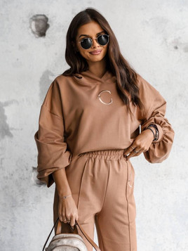 Karmelowa bluza z kapturem Cocomore