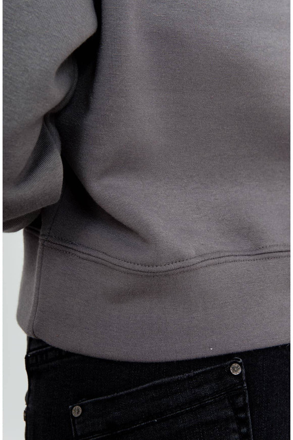 Bluza z kapturem crop szara