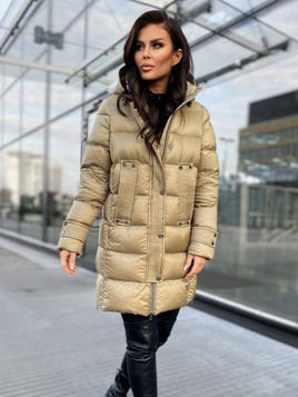 Kurtka Puchowa w Technologi Ultralight Złota oliwka