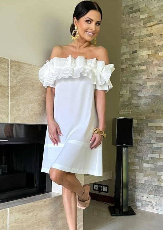 Biała sukienka glamour hiszpanka Amore Amore By o la la