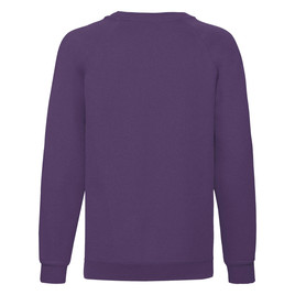 Fioletowa bluza dziecięca Raglan Sweat Fruit of the Loom 