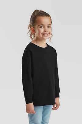 Czarna koszulka dziecięca Valueweight Fruit of the Loom