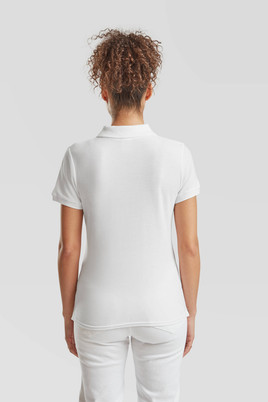 Biała koszulka damska Polo Fruit of the Loom 