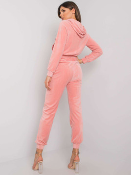 Różowy komplet dresowy z weluru Yups