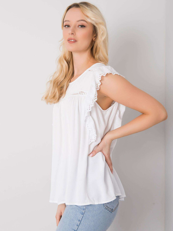 Biała bluzka z falbankami Yups