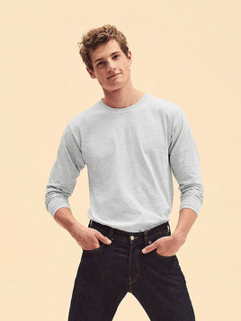 Szara koszulka męska Original rękawem Fruit of the Loom