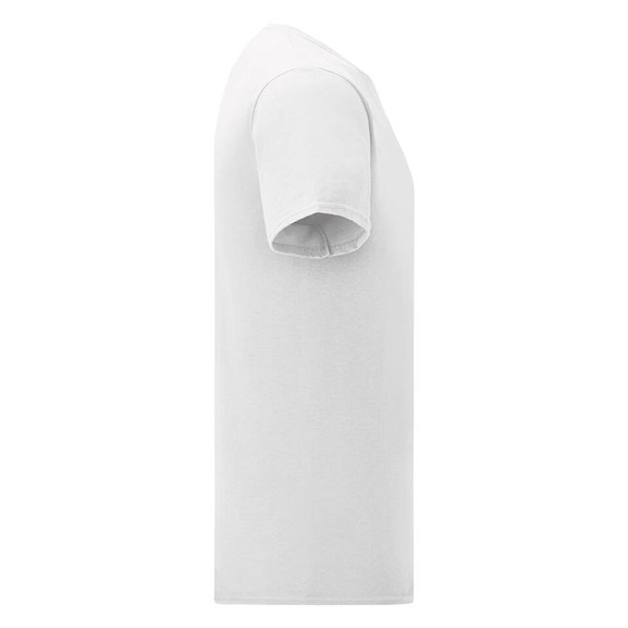 Biała koszulka męska z czesanej bawełny Iconic rękawem Fruit of the Loom