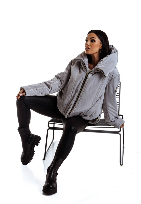 Szara kurtka z kapturem Cocomore