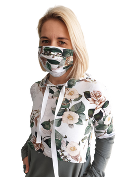 Maseczka ochronna Sugar Rose Happy Mum biała