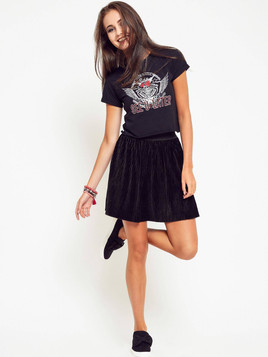 Spódnica drobno plisowana czarna