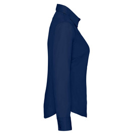 Granatowa koszula damska z popeliny klasyczna Fruit Of The Loom