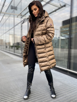 Brązowa kurtka Puchowa damska klasy premium Dankoff.dk