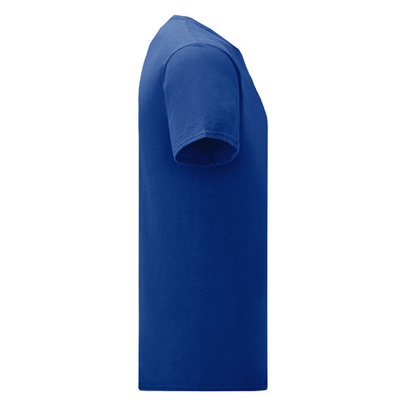 Niebieska koszulka męska z czesanej bawełny Iconic rękawem Fruit of the Loom