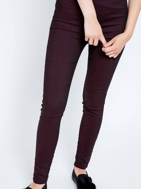 Jegginsy bordowe