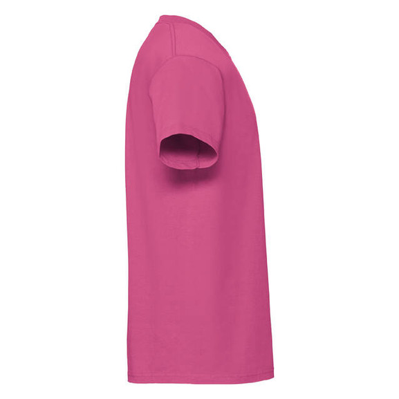 Różowa koszulka męska Iconic 195 Ringspun Premium Fruit of the Loom