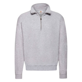 Szara bluza męska Zip Neck Sweat Fruit of the Loom