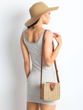 Biało-szara tunika w paseczki 100% bawełna Yups