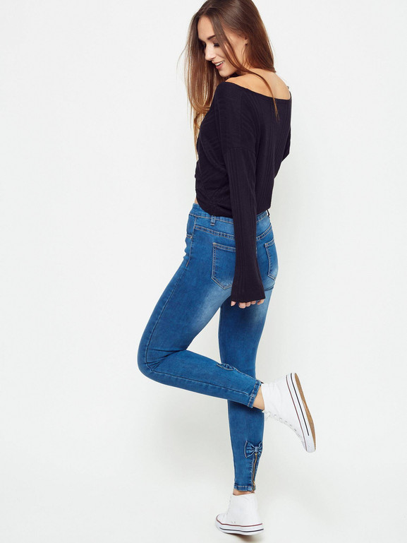 Bluzka z dzianiny krótka czarna