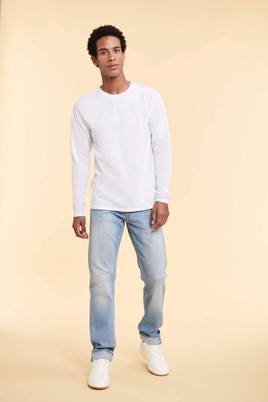 Biała koszulka męska Iconic 195 Ringspun Premium Fruit of the Loom