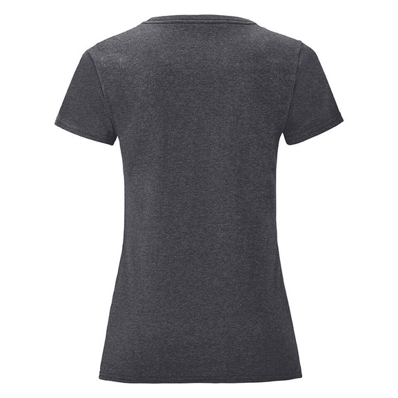 Szara koszulka damska Iconic z czesanej bawełny Fruit of the Loom