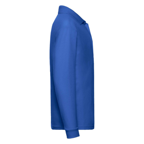 Niebieska koszulka dziecięca polo z długimi rękawami Fruit of the Loom