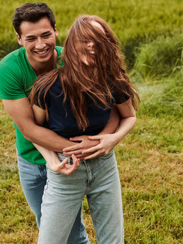 Zielona koszulka męska z czesanej bawełny Iconic rękawem Fruit of the Loom