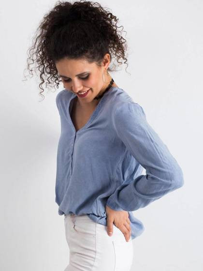 Koszula dekatyzowana niebieska