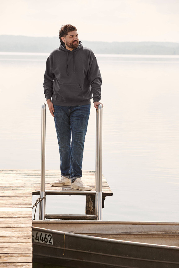 Grafitowa bluza męska Hooded Sweat Fruit of the Loom