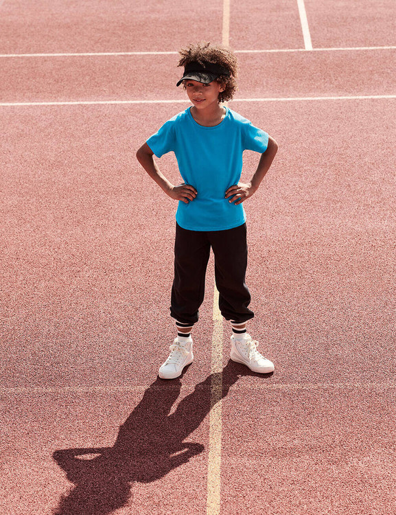 Niebieska koszulka dziecięca z czesanej bawełny Fruit of the Loom