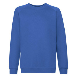 Niebieska bluza dziecięca Raglan Sweat Fruit of the Loom 